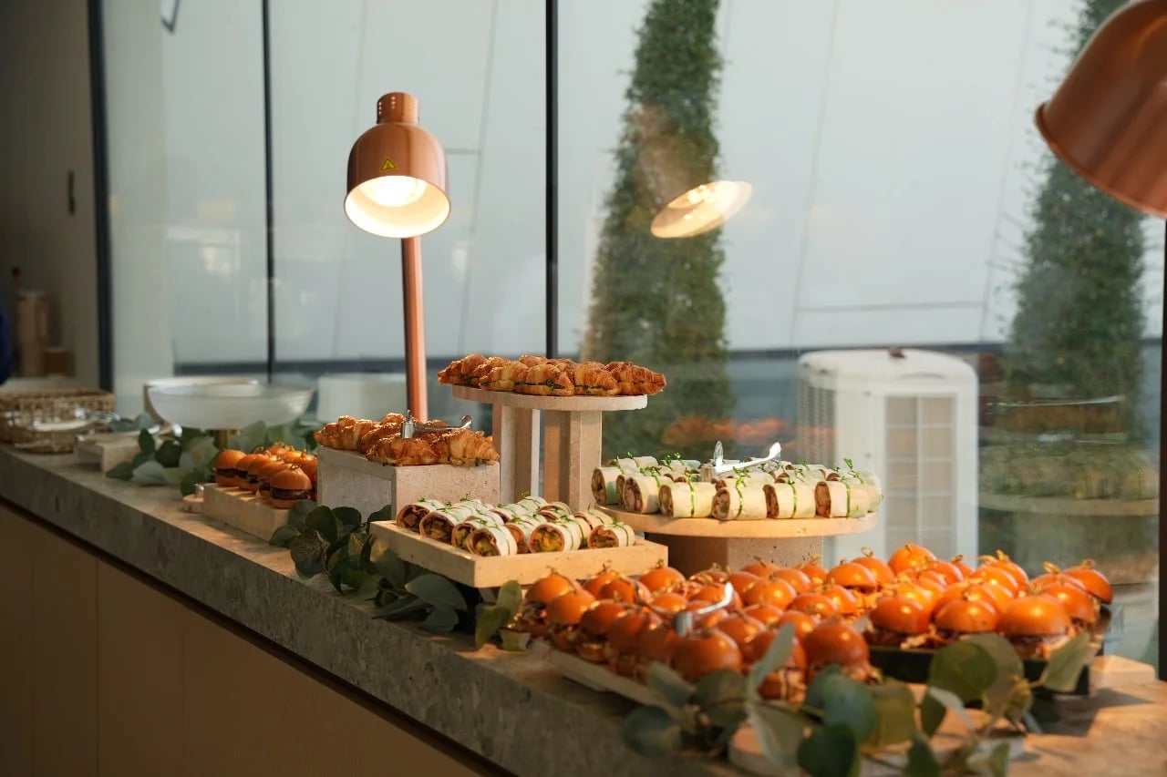 Our team at a catering event