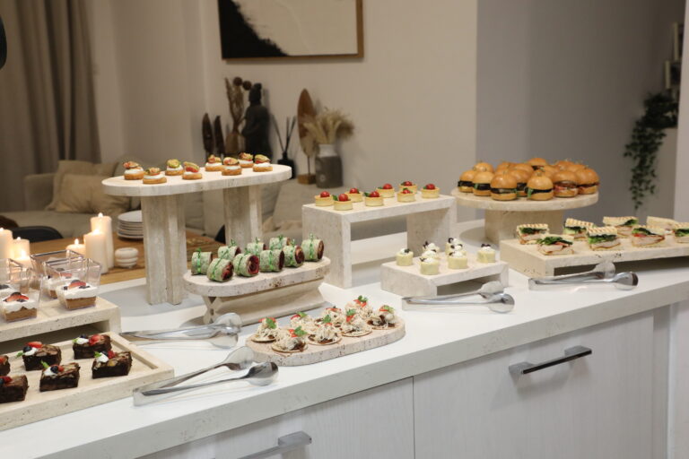 Luxury dessert buffet setup by Beyond Catering for a private event in Dubai.